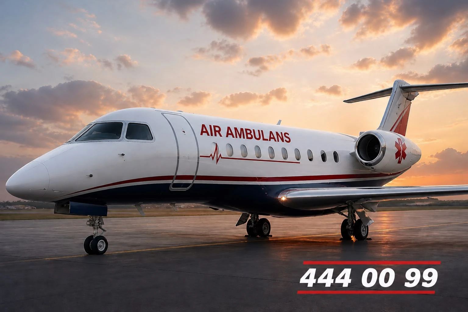 Pistte ambulans uçak
